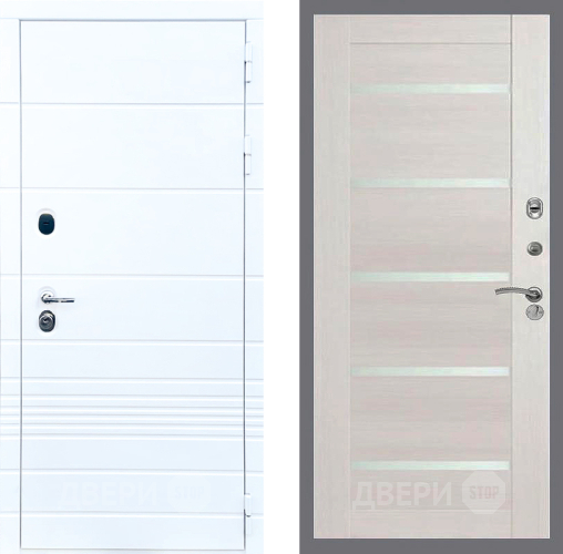 Входная металлическая Дверь Стоп ТРЕНДО СБ-14 Лиственница беж в Одинцово