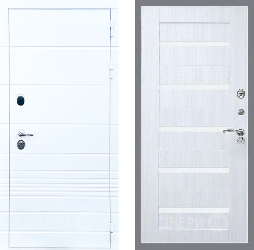 Входная металлическая Дверь Стоп ТРЕНДО СБ-14 Сандал белый в Одинцово