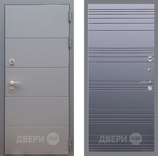 Входная металлическая Дверь Стоп АРТ ГРАФИТ Лайн Силк титан в Одинцово