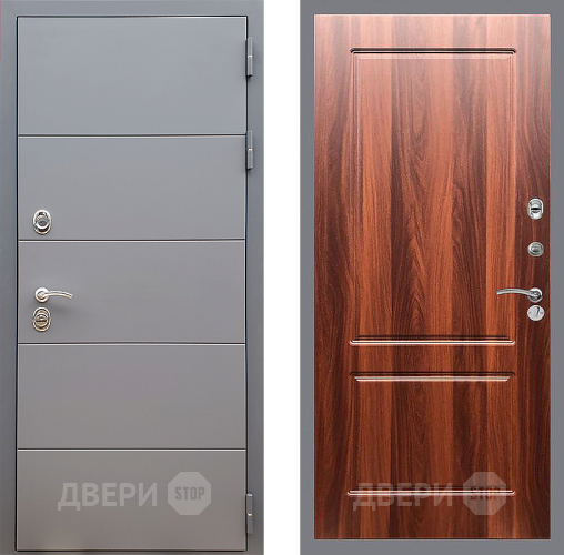 Входная металлическая Дверь Стоп АРТ ГРАФИТ ФЛ-117 Итальянский орех в Одинцово