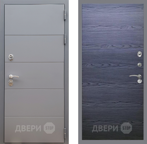 Входная металлическая Дверь Стоп АРТ ГРАФИТ Гладкая Дуб тангенальный черный в Одинцово