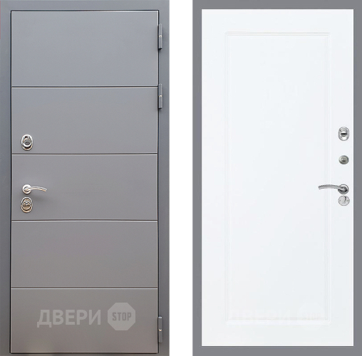 Входная металлическая Дверь Стоп АРТ ГРАФИТ ФЛ-119 Силк Сноу в Одинцово