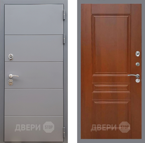 Входная металлическая Дверь Стоп АРТ ГРАФИТ ФЛ-243 Итальянский орех в Одинцово