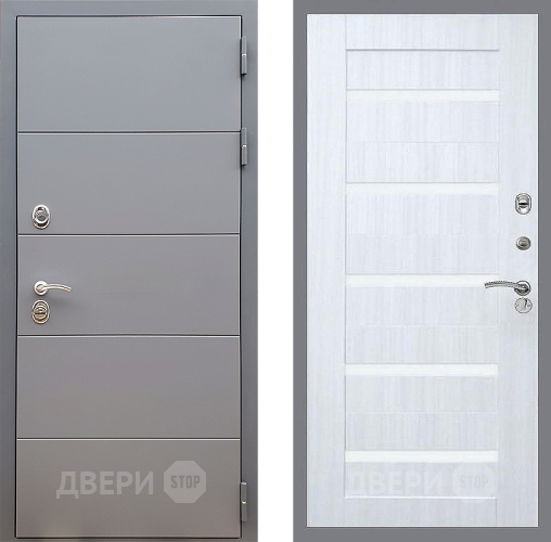 Входная металлическая Дверь Стоп АРТ ГРАФИТ СБ-14 Сандал белый в Одинцово
