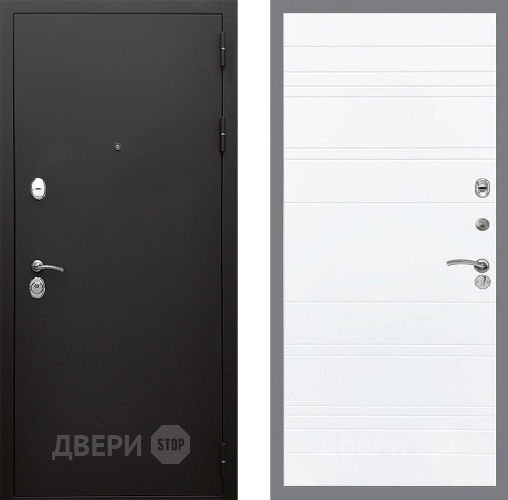 Входная металлическая Дверь Стоп КЛАССИК Шагрень Лайн Силк Сноу в Одинцово