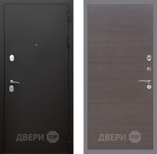 Входная металлическая Дверь Стоп КЛАССИК Шагрень Гладкая венге поперечный в Одинцово