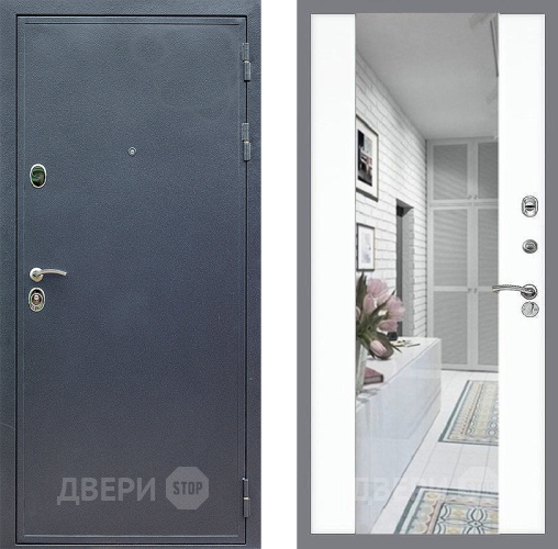 Входная металлическая Дверь Стоп СИЛЬВЕР Зеркало СБ-16 Силк Сноу в Одинцово