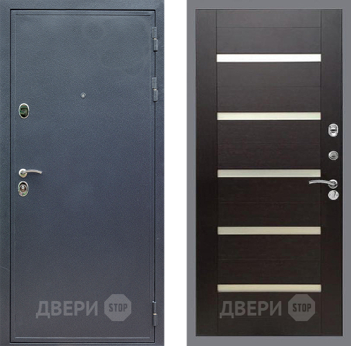 Входная металлическая Дверь Стоп СИЛЬВЕР СБ-14 венге поперечный в Одинцово