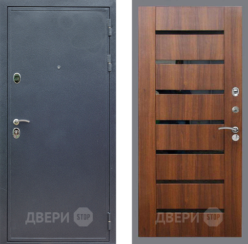 Входная металлическая Дверь Стоп СИЛЬВЕР СБ-14 Орех бренди в Одинцово