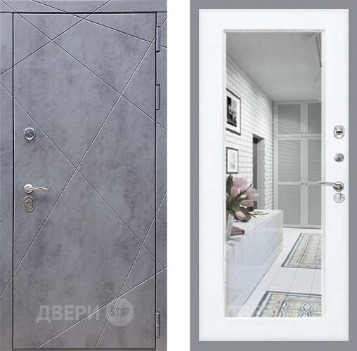 Входная металлическая Дверь Стоп Лучи Зеркало Силк Сноу в Одинцово