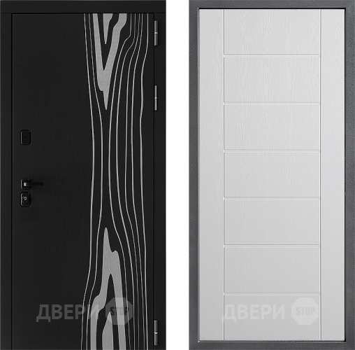 Входная металлическая Дверь Дверной континент ДК-12 ФЛ-Лайн Белое дерево в Одинцово