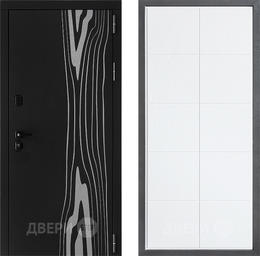 Входная металлическая Дверь Дверной континент ДК-12 ФЛ-Кватро Белое дерево в Одинцово