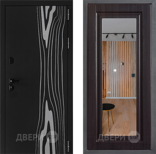 Входная металлическая Дверь Дверной континент ДК-12 ФЛЗ Зеркало Венге в Одинцово