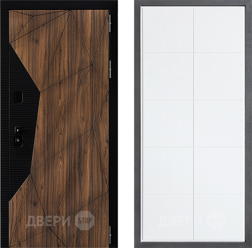 Входная металлическая Дверь Дверной континент ДК-11 ФЛ-Кватро Белое дерево в Одинцово