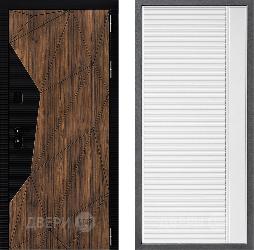 Входная металлическая Дверь Дверной континент ДК-11 ФЛ-757 Белое Стекло Софт милк в Одинцово