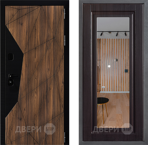 Входная металлическая Дверь Дверной континент ДК-11 ФЛЗ Зеркало Венге в Одинцово