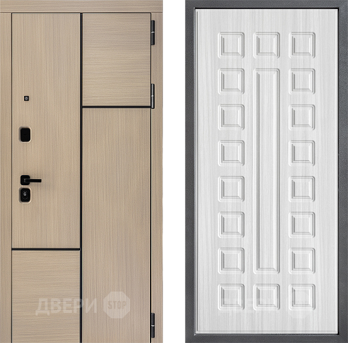 Входная металлическая Дверь Дверной континент ДК-14 ФЛ-183 Сандал белый в Одинцово
