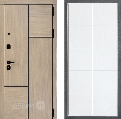 Входная металлическая Дверь Дверной континент ДК-14 ФЛ-Кватро Белое дерево в Одинцово