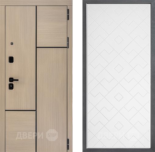 Входная металлическая Дверь Дверной континент ДК-14 ФЛ-Тиффани Белый софт в Одинцово