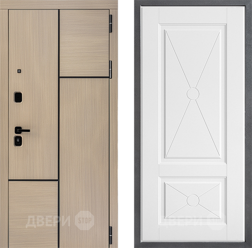 Входная металлическая Дверь Дверной континент ДК-14 ФЛ-617 Софт милк в Одинцово