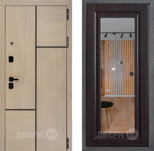 Входная металлическая Дверь Дверной континент ДК-14 ФЛЗ Зеркало Венге в Одинцово