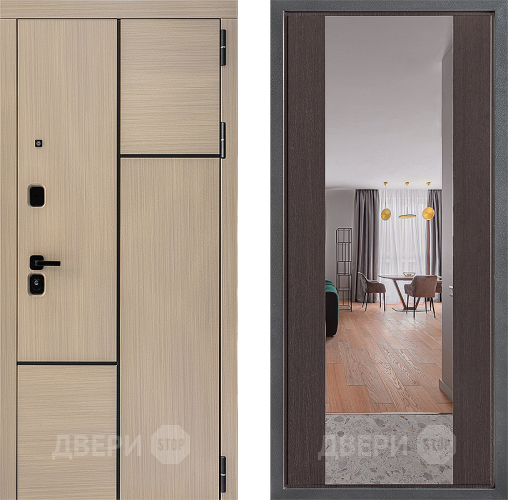 Входная металлическая Дверь Дверной континент ДК-14 ФЛЗ-1 Зеркало Венге в Одинцово