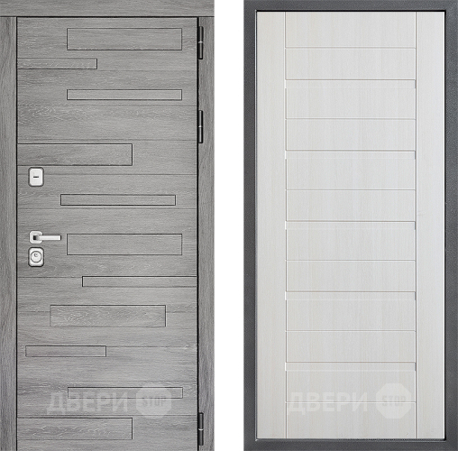 Входная металлическая Дверь Дверной континент ДК-10 ФЛ-70 Лиственница белая в Одинцово