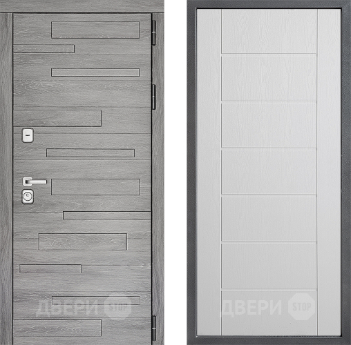 Входная металлическая Дверь Дверной континент ДК-10 ФЛ-Лайн Белое дерево в Одинцово