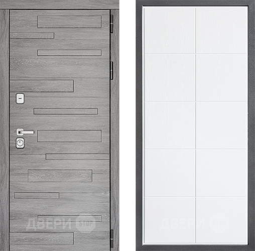 Входная металлическая Дверь Дверной континент ДК-10 ФЛ-Кватро Белое дерево в Одинцово