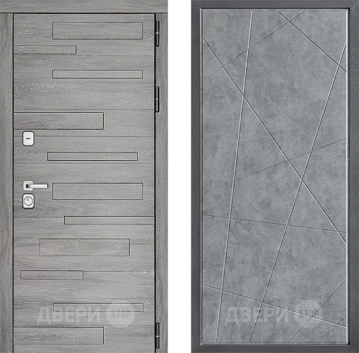 Входная металлическая Дверь Дверной континент ДК-10 ФЛ-655 Бетон серый в Одинцово