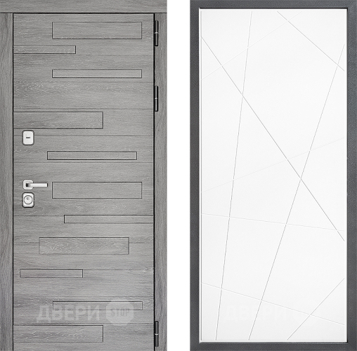 Входная металлическая Дверь Дверной континент ДК-10 ФЛ-655 Белый софт в Одинцово