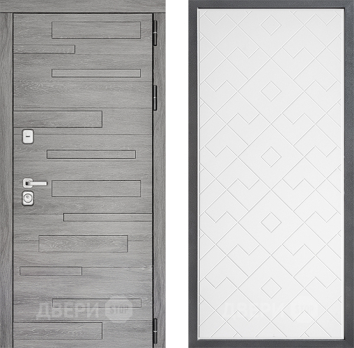 Входная металлическая Дверь Дверной континент ДК-10 ФЛ-Тиффани Белый софт в Одинцово