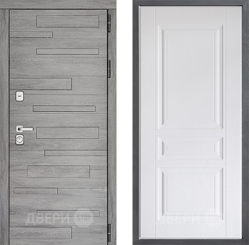 Входная металлическая Дверь Дверной континент ДК-10 ФЛ-243 Альберо Браш серебро в Одинцово