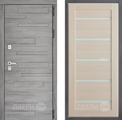 Входная металлическая Дверь Дверной континент ДК-10 ФЛ-47 Лиственница белая в Одинцово