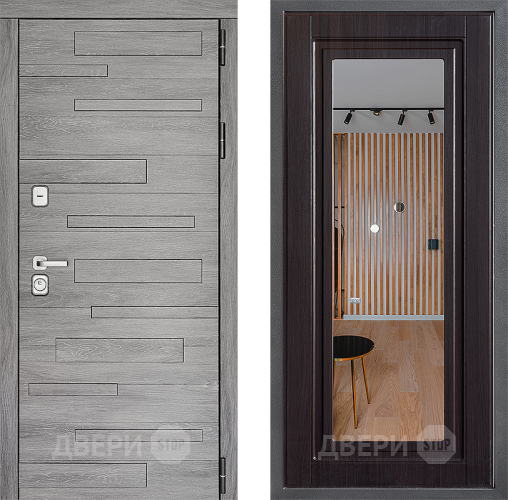 Входная металлическая Дверь Дверной континент ДК-10 ФЛЗ Зеркало Венге в Одинцово