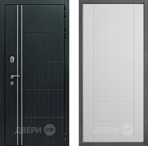 Входная металлическая Дверь Дверной континент Теплолюкс Дизайн ФЛ-Лайн Белое дерево в Одинцово