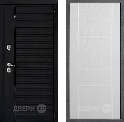 Входная металлическая Дверь Дверной континент ДК-1 ФЛ-Лайн Белое дерево в Одинцово