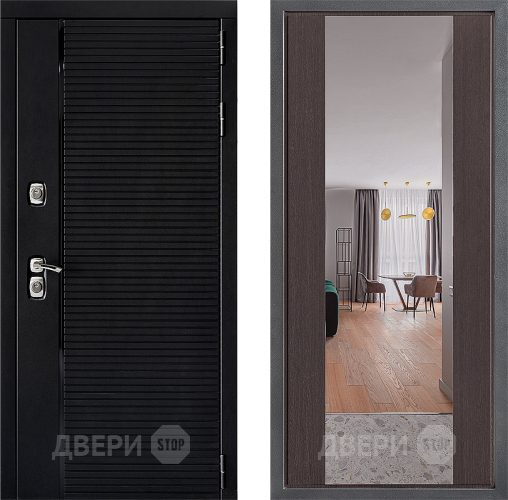 Входная металлическая Дверь Дверной континент ДК-1 ФЛЗ-1 Зеркало Венге в Одинцово