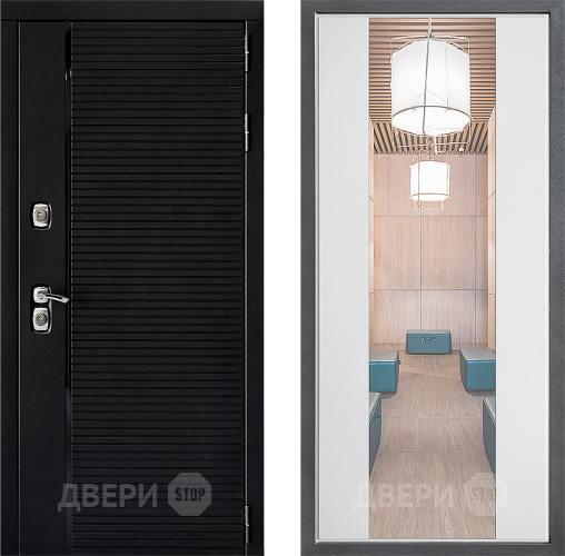 Дверь Дверной континент ДК-1 ФЛЗ-1 Зеркало Белый софт в Одинцово