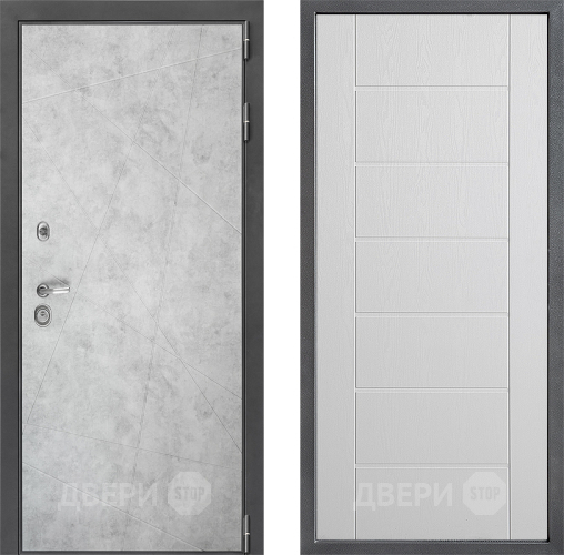 Входная металлическая Дверь Дверной континент ДК-3/743 ФЛ-Лайн Белое дерево в Одинцово