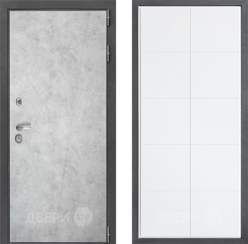 Входная металлическая Дверь Дверной континент ДК-3/743 ФЛ-Кватро Белое дерево в Одинцово