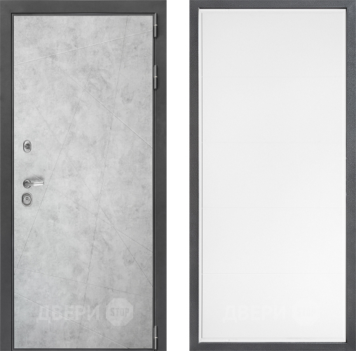 Входная металлическая Дверь Дверной континент ДК-3/743 ФЛ-649 Белый софт в Одинцово