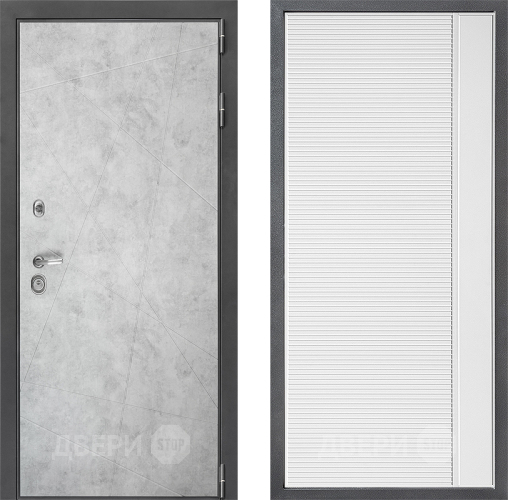 Входная металлическая Дверь Дверной континент ДК-3/743 ФЛ-757 Белое Стекло Софт милк в Одинцово