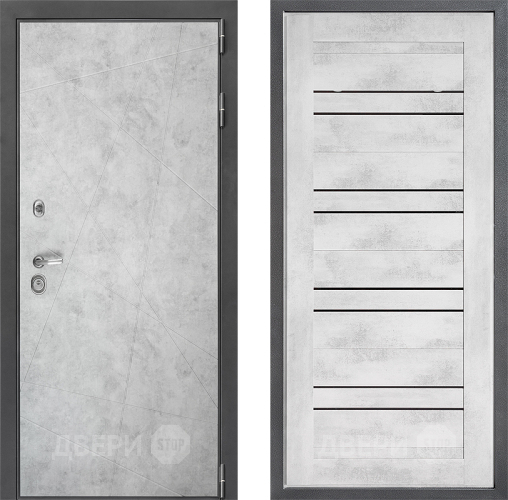 Входная металлическая Дверь Дверной континент ДК-3/743 ФЛ-49 Бетон снежный в Одинцово