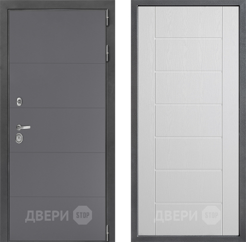 Входная металлическая Дверь Дверной континент ДК-3/649 ФЛ-Лайн Белое дерево в Одинцово