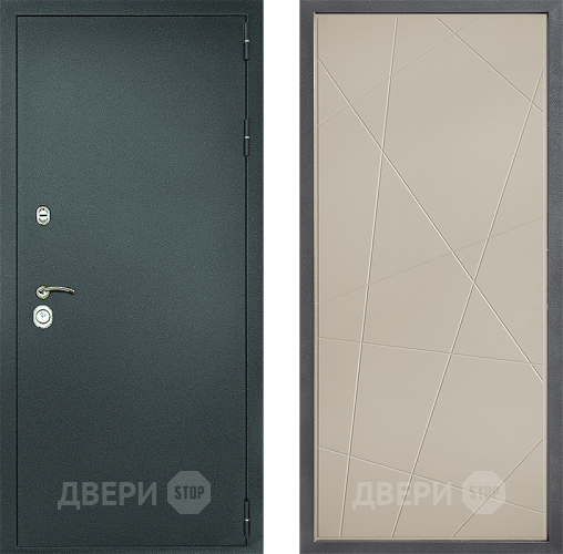 Входная металлическая Дверь Дверной континент Рубикон Серебро Дизайн ФЛ-655 Капучино в Одинцово