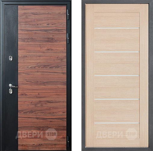 Входная металлическая Дверь Дверной континент ДК-15 Красное Дерево ТЕРМО ФЛ-46 Капучино в Одинцово