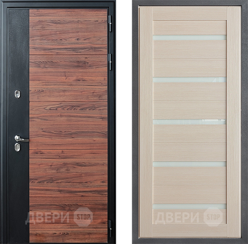 Входная металлическая Дверь Дверной континент ДК-15 Красное Дерево ТЕРМО ФЛ-47 Капучино в Одинцово