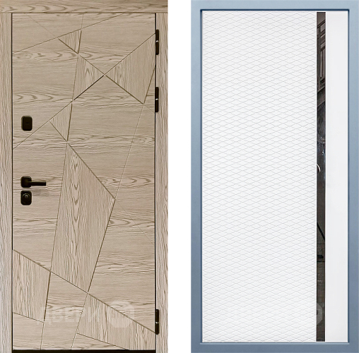 Входная металлическая Дверь Дива МД-97/1 МХ-47 Белый матовый в Одинцово