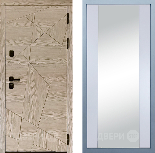 Входная металлическая Дверь Дива МД-97/1 Д-15 Зеркало Белый в Одинцово